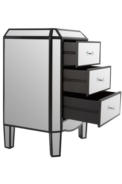Milan 3 Drawer Mirrored Chest