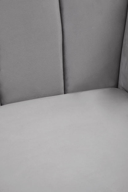 Seville Two Seat Grey Velvet Sofa