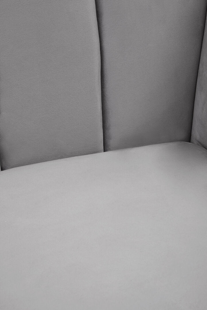 Seville Two Seat Grey Velvet Sofa