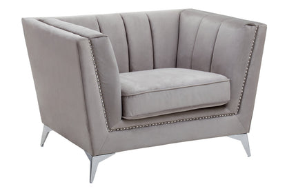 Seville Grey Velvet Chair