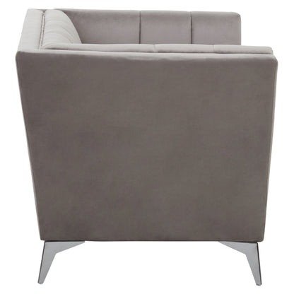 Seville Grey Velvet Chair