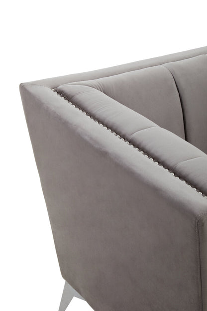 Seville Grey Velvet Chair