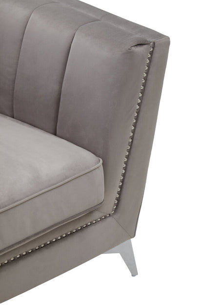 Seville Grey Velvet Chair