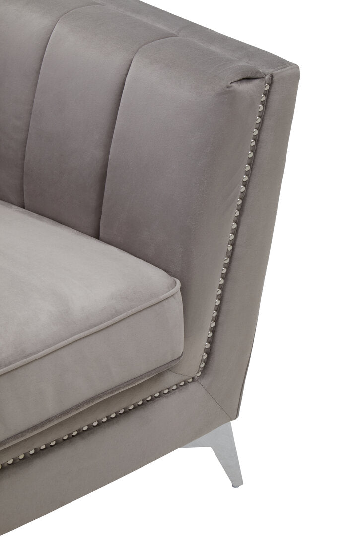 Seville Grey Velvet Chair