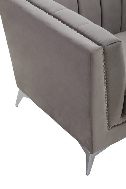 Seville Grey Velvet Chair