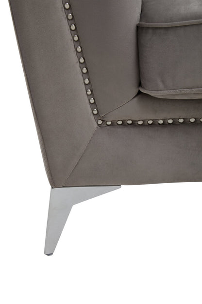Seville Grey Velvet Chair