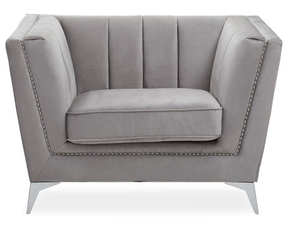 Seville Grey Velvet Chair