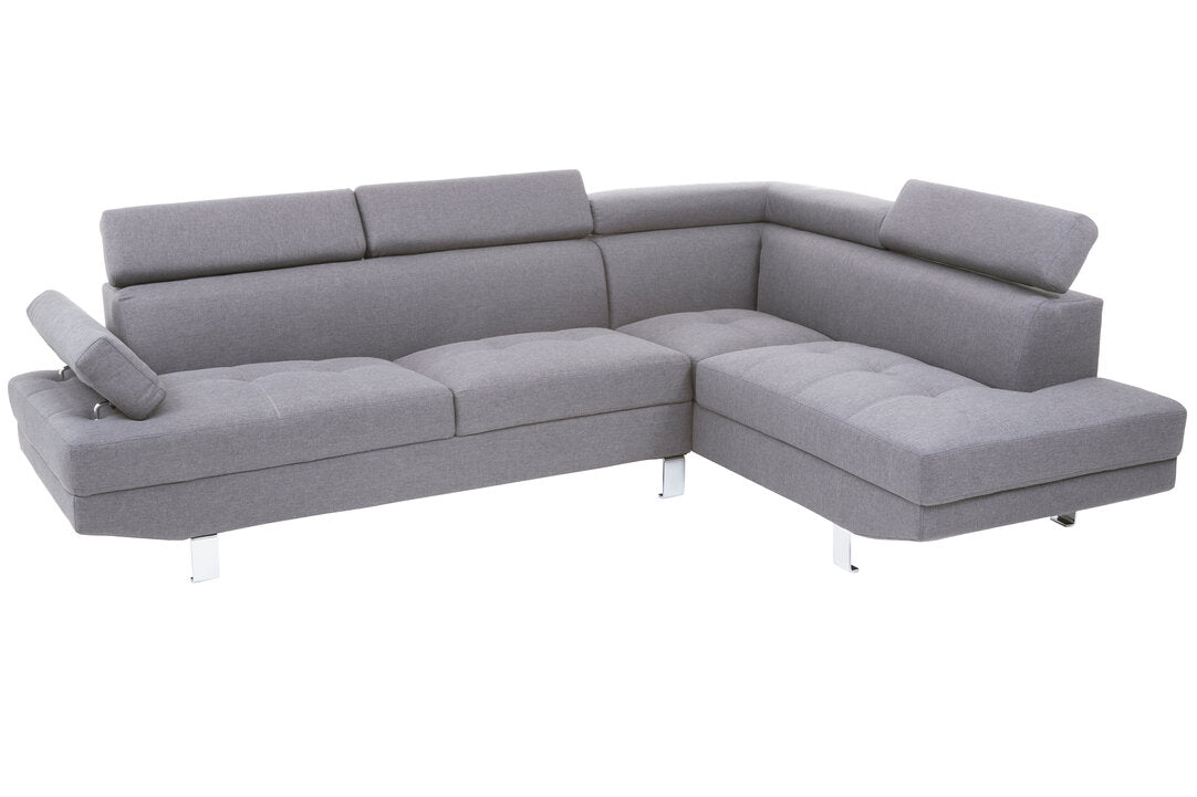 Granada Grey Linen Corner Sofa