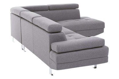Granada Grey Linen Corner Sofa