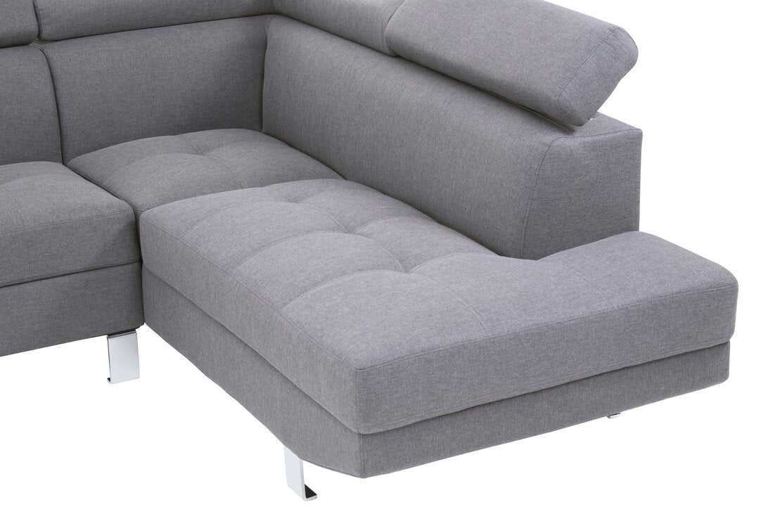 Granada Grey Linen Corner Sofa