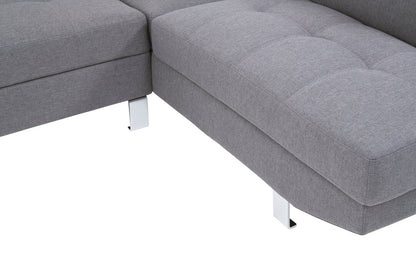 Granada Grey Linen Corner Sofa