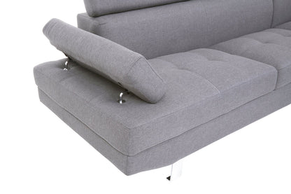 Granada Grey Linen Corner Sofa