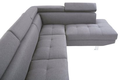 Granada Grey Linen Corner Sofa