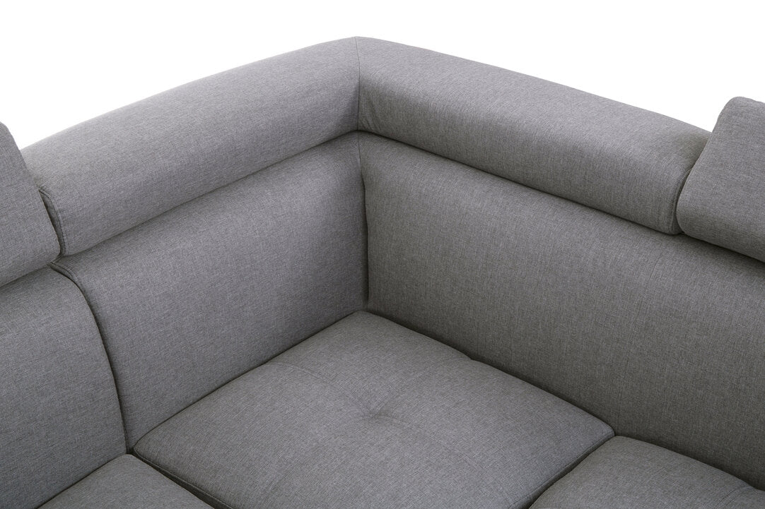 Granada Grey Linen Corner Sofa