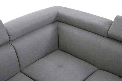 Granada Grey Linen Corner Sofa