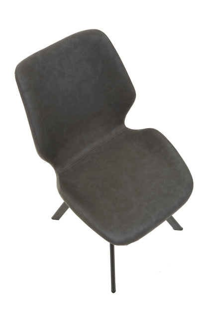 Cordoba Round Marble Effect Dining Table with 6 Chairs Set