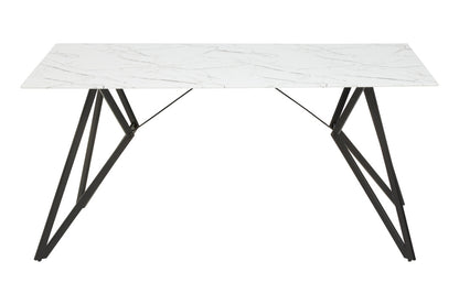 Cordoba Marble Effect Dining Table with 6 Chairs Set