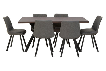 Portofino Rectangle Dining Table with 6 Chairs Set