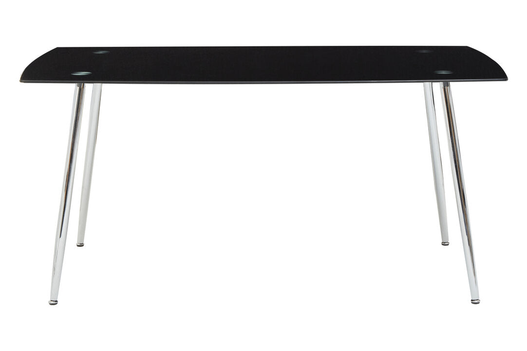 Laguna BlackTempered Glass Dining Table with 6 Chairs