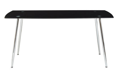 Laguna BlackTempered Glass Dining Table with 6 Chairs