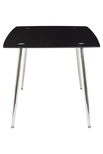 Laguna BlackTempered Glass Dining Table with 6 Chairs