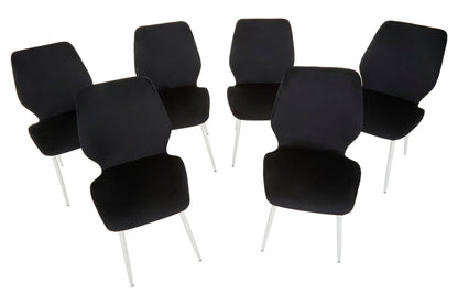 Laguna BlackTempered Glass Dining Table with 6 Chairs