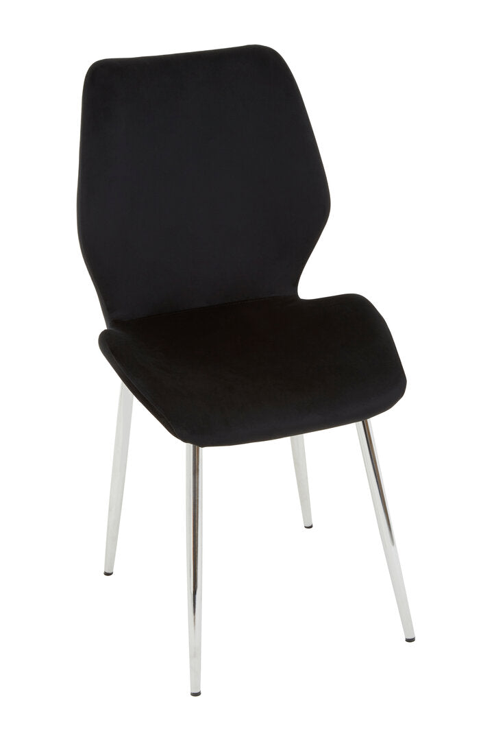 Laguna BlackTempered Glass Dining Table with 6 Chairs