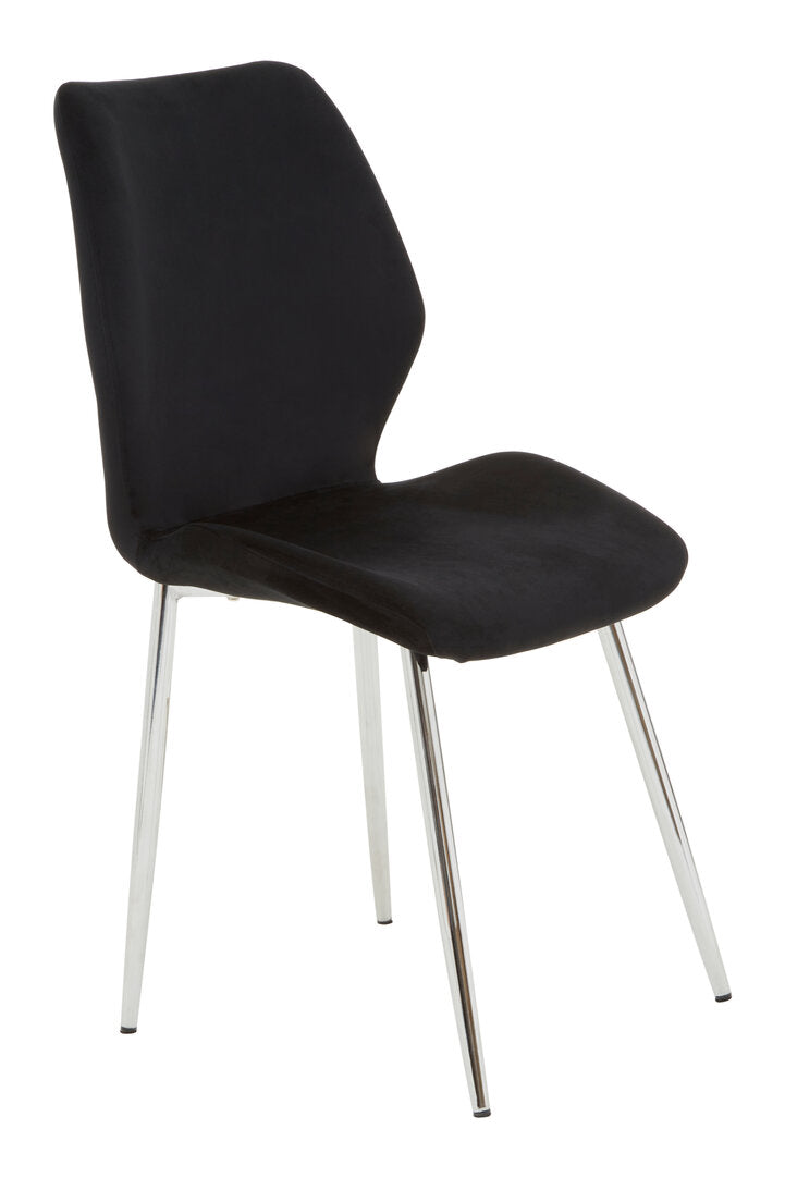 Laguna BlackTempered Glass Dining Table with 6 Chairs