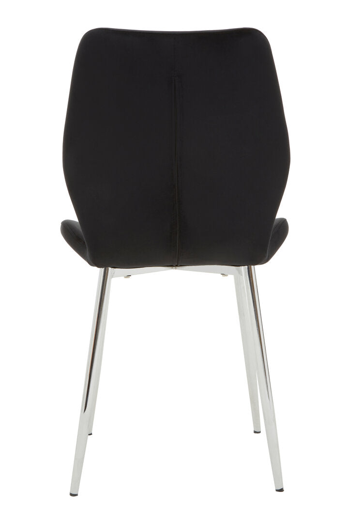 Laguna BlackTempered Glass Dining Table with 6 Chairs