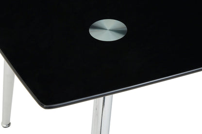 Laguna BlackTempered Glass Dining Table with 6 Chairs
