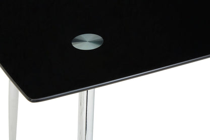 Laguna BlackTempered Glass Dining Table with 6 Chairs