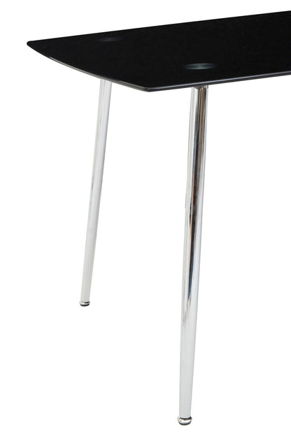 Laguna BlackTempered Glass Dining Table with 6 Chairs