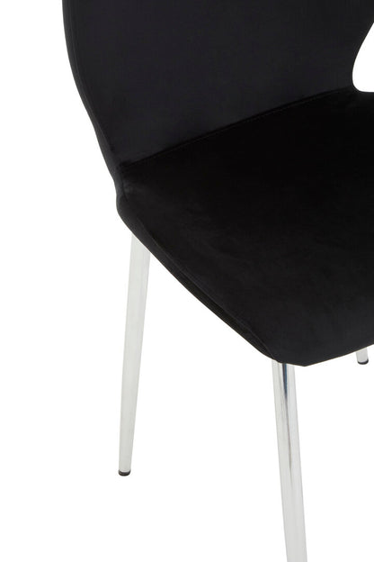 Laguna BlackTempered Glass Dining Table with 6 Chairs