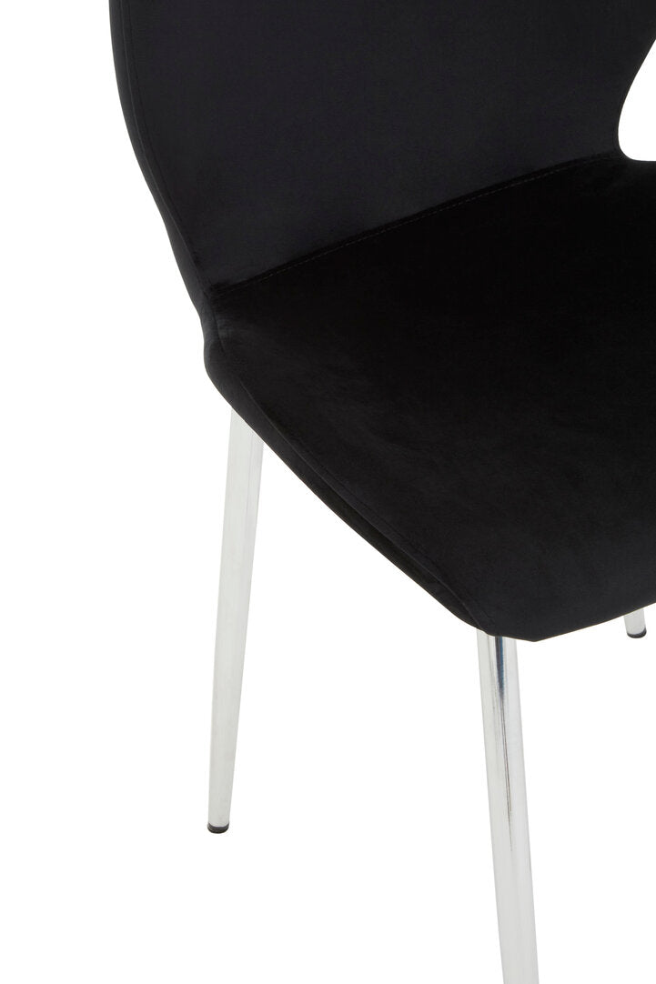 Laguna BlackTempered Glass Dining Table with 6 Chairs