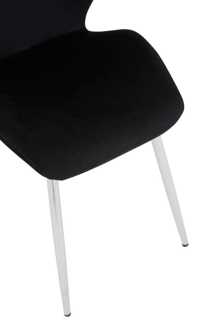 Laguna BlackTempered Glass Dining Table with 6 Chairs