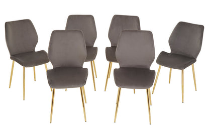 Laguna Smoked Glass Dining Table with 6 Chairs Set