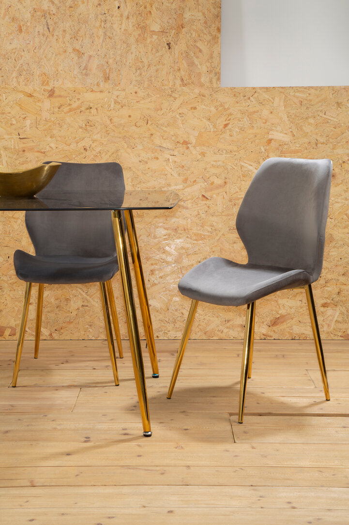 Laguna Smoked Glass Dining Table with 6 Chairs Set