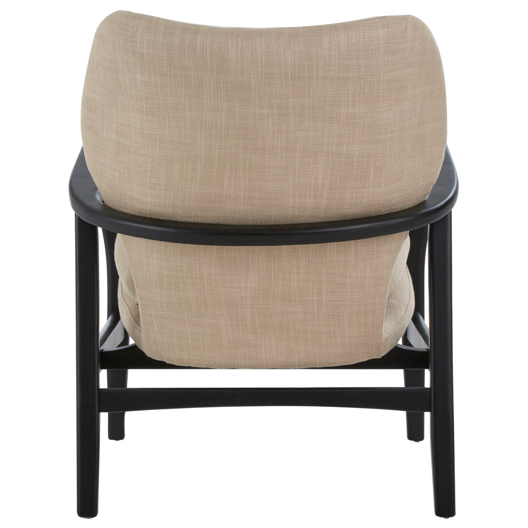 Richmond Beige Chair With Black Wooden Frame