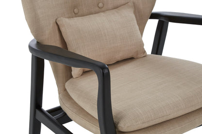 Richmond Beige Chair With Black Wooden Frame