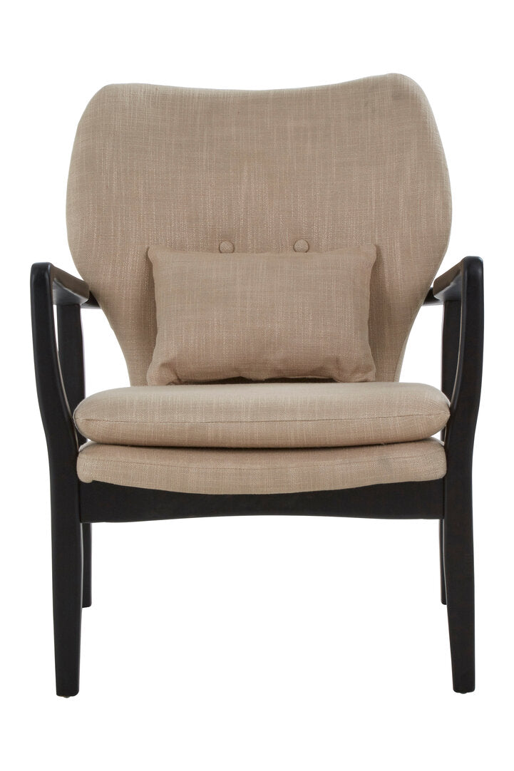 Richmond Beige Chair With Black Wooden Frame