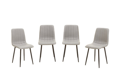 Loxley Set Of 4 Light Grey Dining Chairs