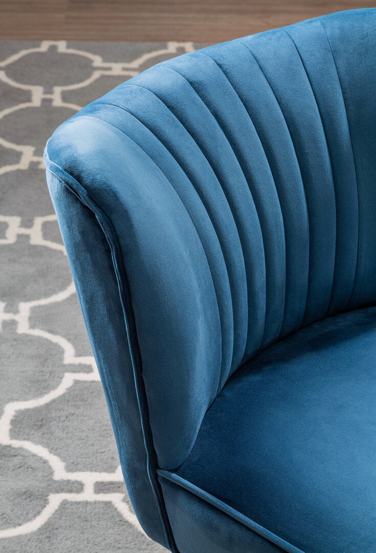 Sorrento Park Blue Velvet Chair