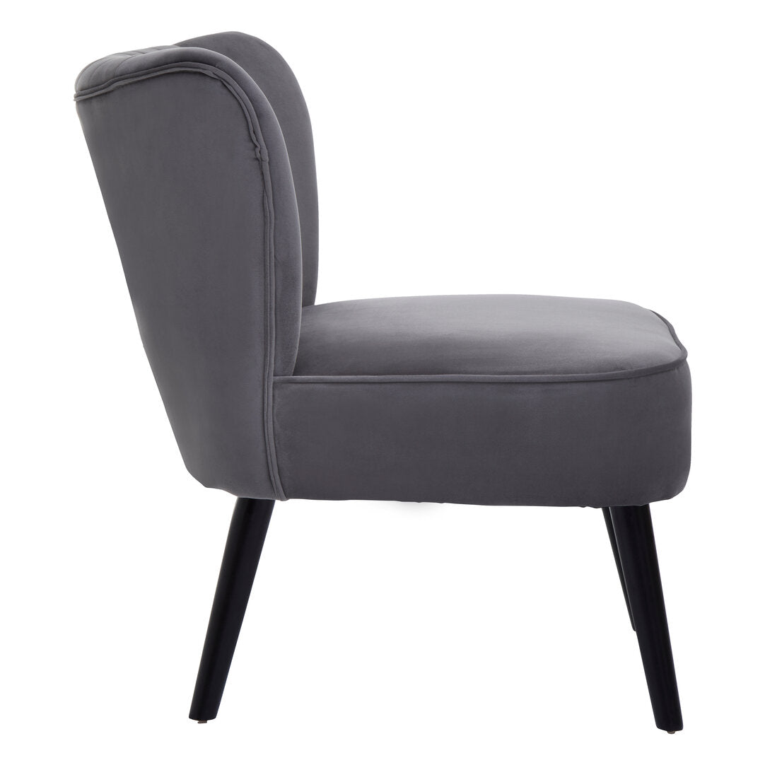 Sorrento Park Velvet Chair Grey 