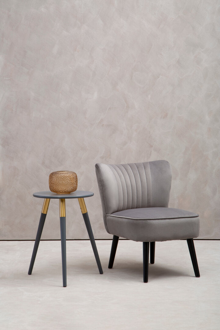 Sorrento Park Grey Velvet Chair