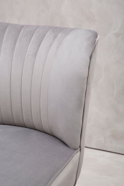 Sorrento Park Grey Velvet Chair