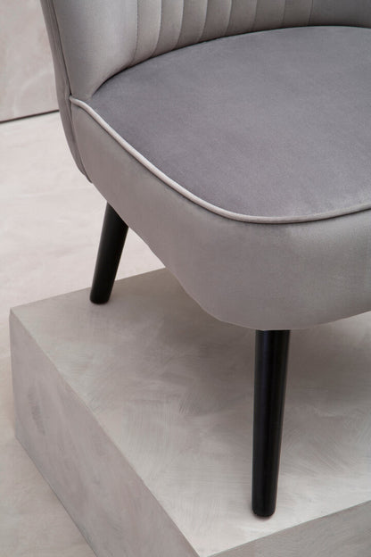 Sorrento Park Grey Velvet Chair