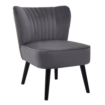 Sorrento Park Velvet Chair Grey 