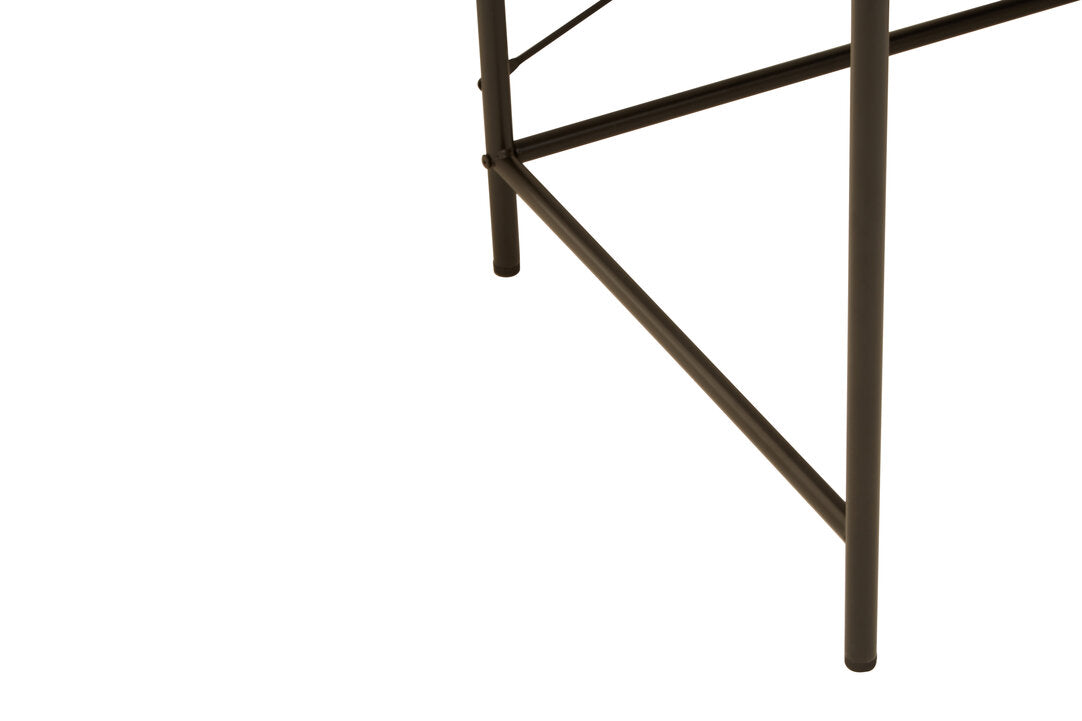 Penzance Dark Walnut Veneer Desk With Drawers