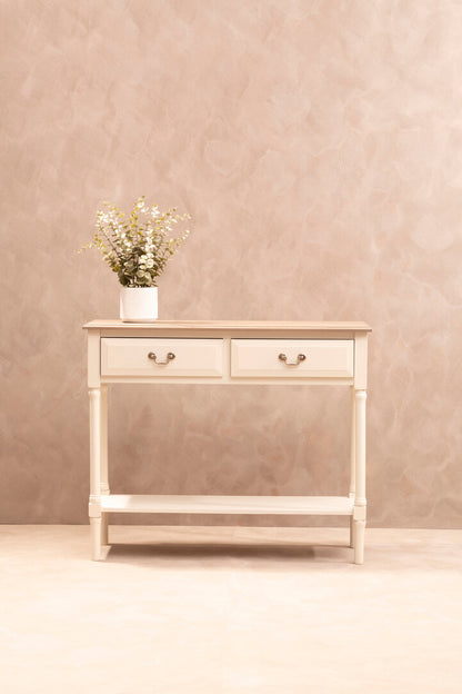 Savoy 2 Drawer Ivory Console Table