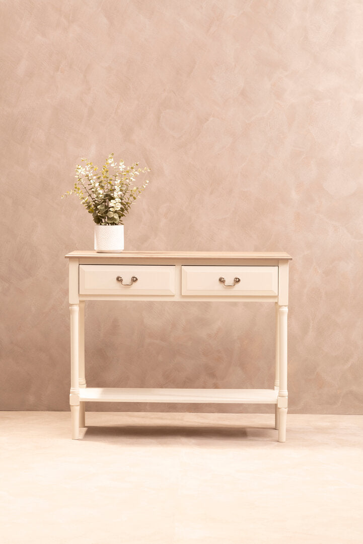 Savoy 2 Drawer Ivory Console Table